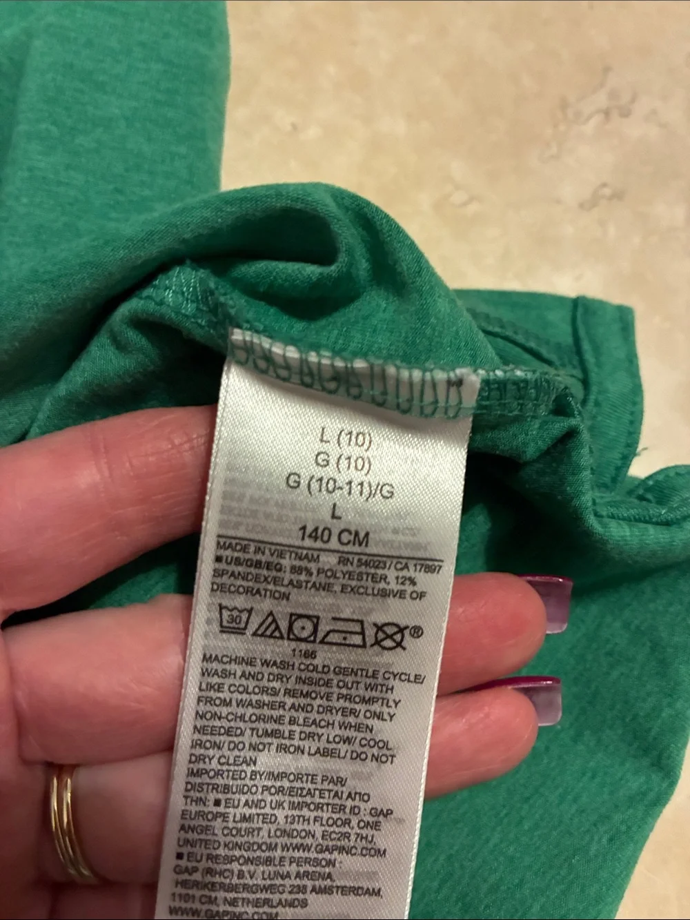 GAP boys Green Short-Sleeve Polo Shirt